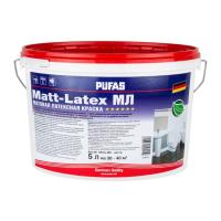 Краска моющаяся латексная Pufas Matt-Latex D мат. мороз. (5 л)                        *Только для машинной колеровки. В неколерованном виде не продаётся.