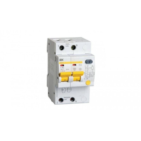 Автоматический выключатель дифференциального тока IEK АД12 2Р 40А 300мА