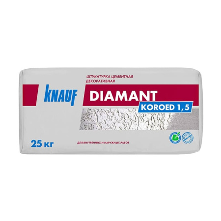 Штукатурка декоративная Knauf Diamant короед 1,5 мм, 25 кг