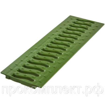 Решетка 100 пластиковая Волна, цвет зеленый папоротник к лотку