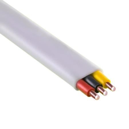 Провод установочный ПУНП(ПБПП) 3х1,5 мм2, белый (1 п.м.)