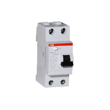 Выключатель автоматический дифференциального тока УЗО ABB FH202 2CSF202004R1630 2п 63A 30mA тип AC