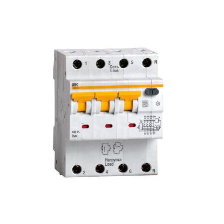 Автоматический выключатель дифференциального тока IEK АВДТ 34 C16 30мА