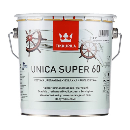 Лак универсальный Unica Super 60 EP полуглянцевый (2,7 л)