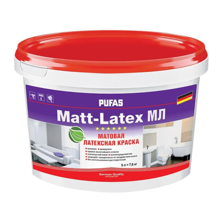 Краска в/д Matt-Latex D моющаяся латексная (5 л)