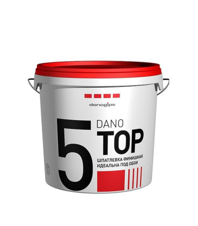 Финишная полимерная шпатлевка DANO TOP 5, 5,6 кг, 3,5 л