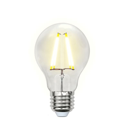 Лампа филаментная LED E27, груша А60, 8Вт, 230В, 3000К, тепл. белый свет