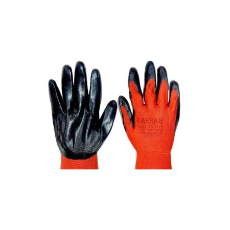 Рабочие перчатки нейлоновые  13 класс вязки  с нитрильным обливом,   СУПЕР ЛЮКС