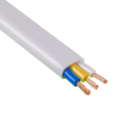 Провод соединительный гибкий ПУГНП(ПБППГ) 3х1,5 мм2, белый (100п.м.)
