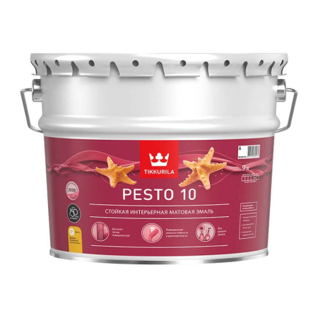 Краска алкидная Pesto 10 A универсальная матовая (9 л)