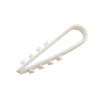 Дюбель-хомут для круглого кабеля 11-18 мм нейлон белый (уп. 100 шт)