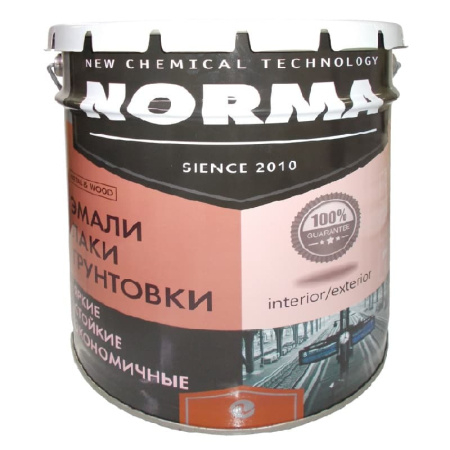 Эмаль ПФ-115 НОРМА коричневая (25 кг) литография