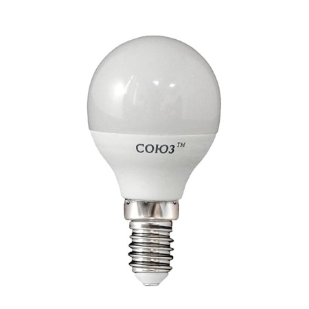 Лампа светодиодная LED E14, шар P45, 8Вт, 230В, 4000К, хол. белый свет