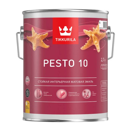 Краска алкидная универсальная Pesto 10 A матовая (2,7 л)