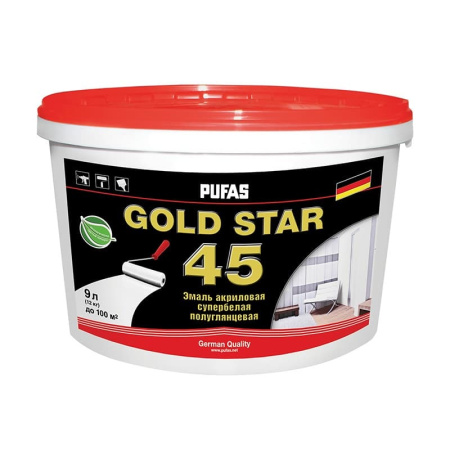 Краска в/д для стен и потолков GOLD STAR 45 (0,9 л)